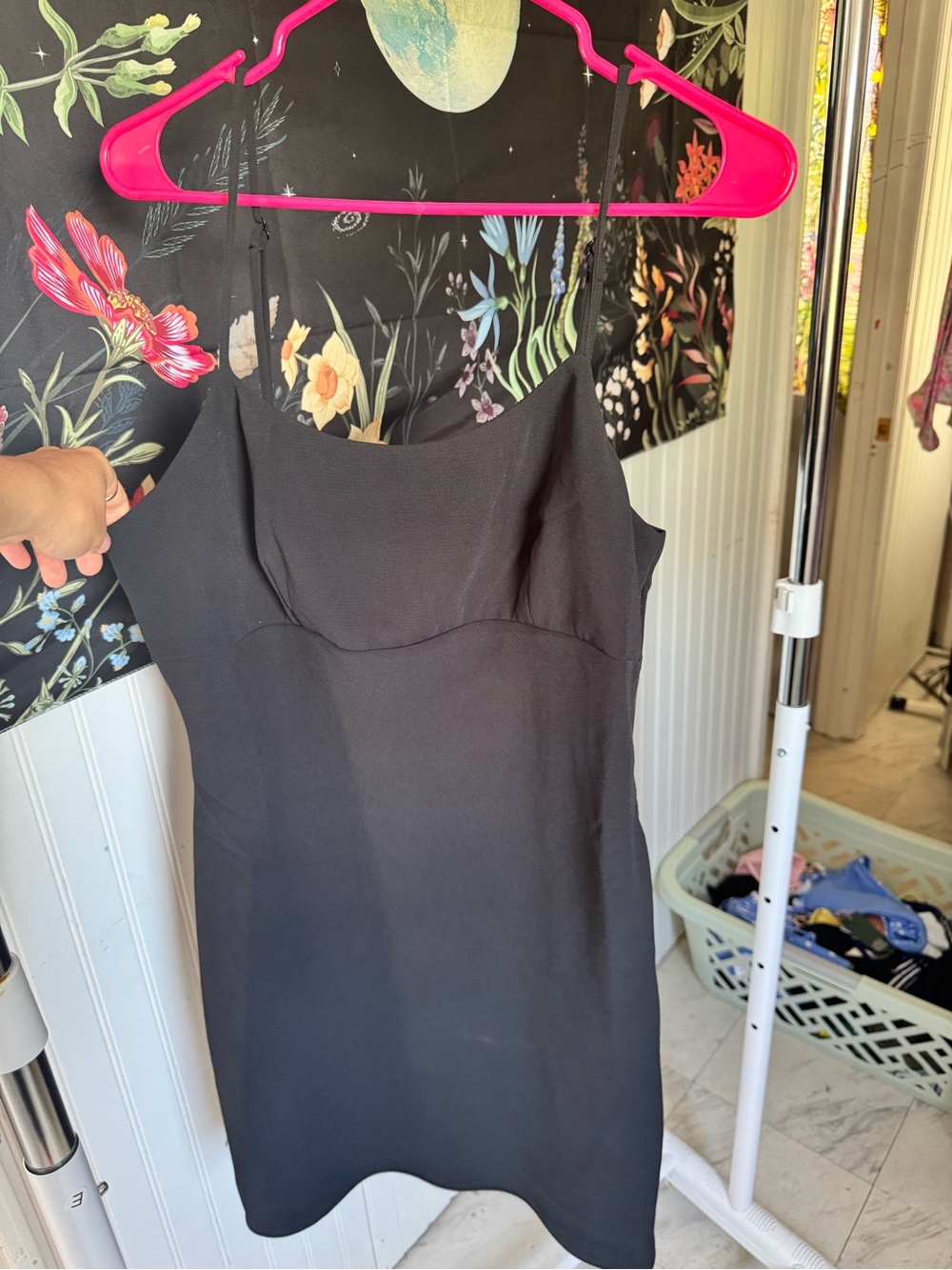 A new day Classic Black Spaghetti Strap Mini Dress